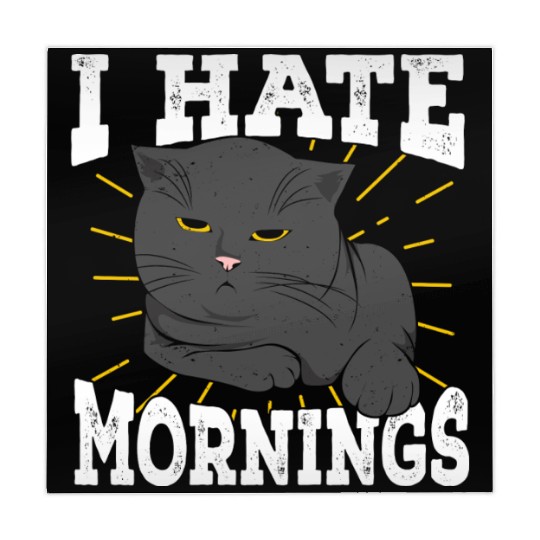 I Hate Mornings Cat Long Sleeper Gift Mahjong Mats