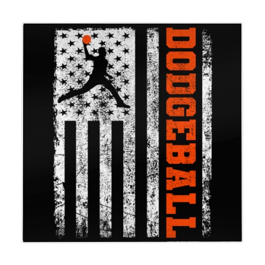 American Flag Dodgeball Player Coach Team Sports Mahjong Mats