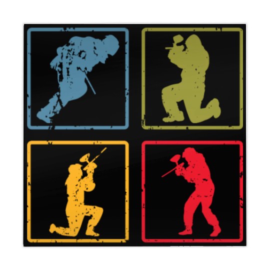 Paintball Paint Gun Paintball Player Paintballer Mahjong Mats