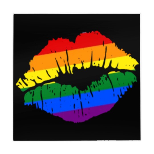 Artistic Gay Pride Rainbow Flag LGBTQ Lips Mahjong Mats