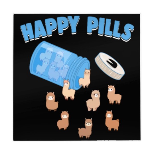 Happy Pills Farm Animal Funny Alpaca Lovers Humor Mahjong Mats