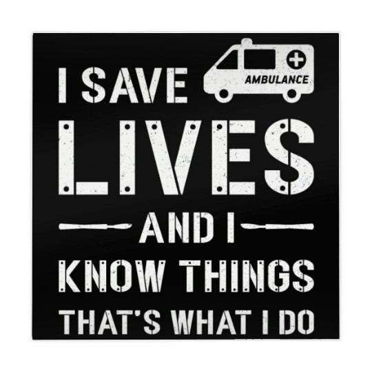 I Save Lives Ambulance Driver Paramedic Emergency Mahjong Mats