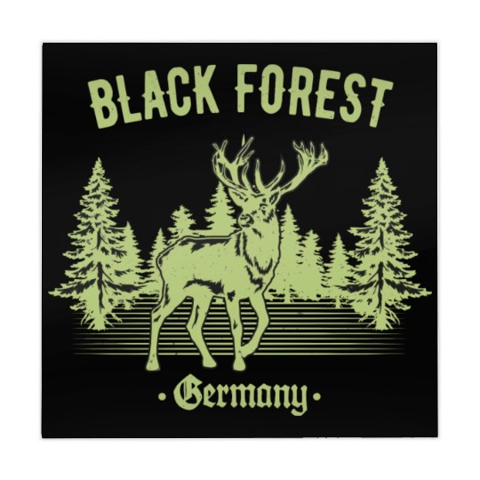 Black Forest Germany Deer With Trees Swabia Mahjong Mats