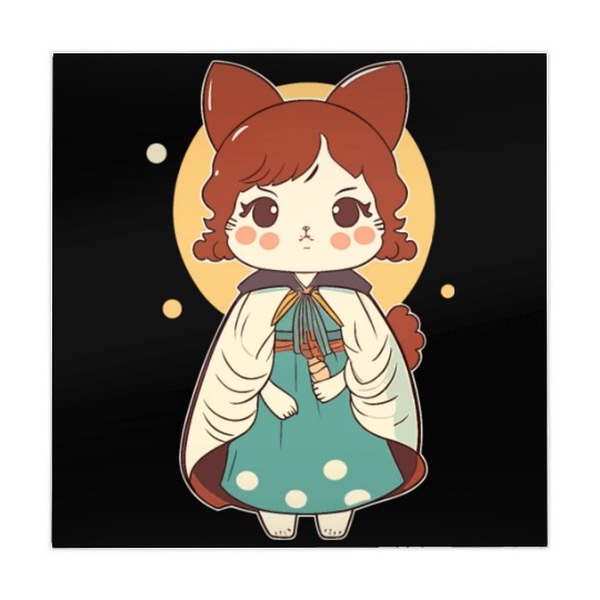 Cat Art Japanese Cat Girl Mahjong Mats