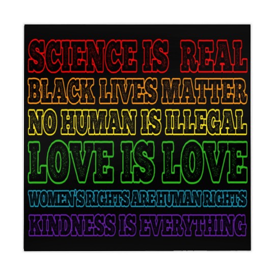Science is Real Black Lives Matter Love is Love Mahjong Mats