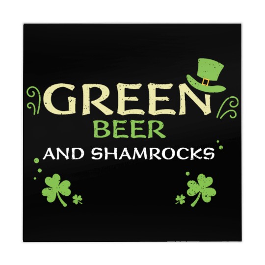 Green beer and shamrocks Mahjong Mats