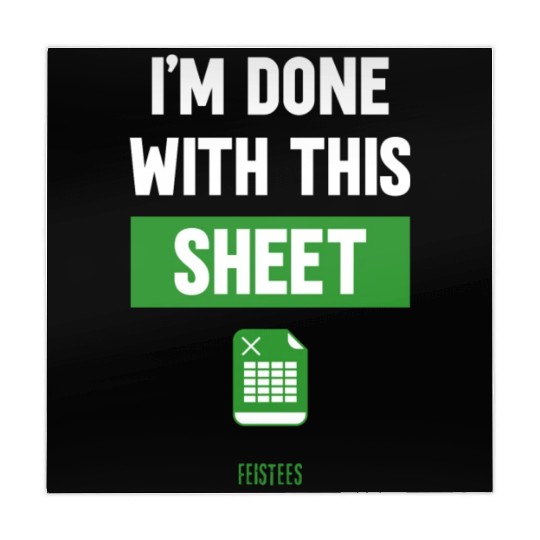 Funny Excel Gift, I'm done with this sheet Mahjong Mats
