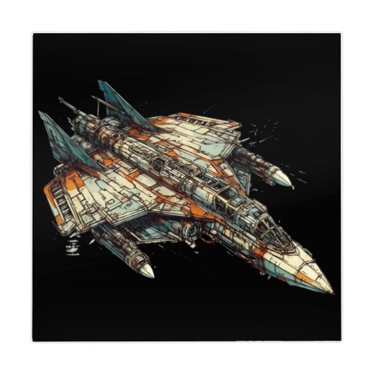 Sci fi FIghter jet Mahjong Mats