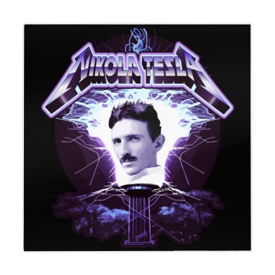 Nikola Tesla Heavy Metal Electricity by gnarly Mahjong Mats
