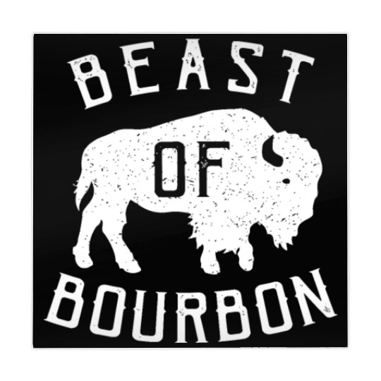 Beast of Bourbon Drinking Whiskey design Bison Buf Mahjong Mats