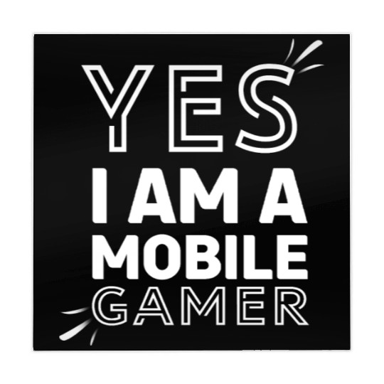 'Yes, I am a Mobile Gamer' - (White) Design Mahjong Mats