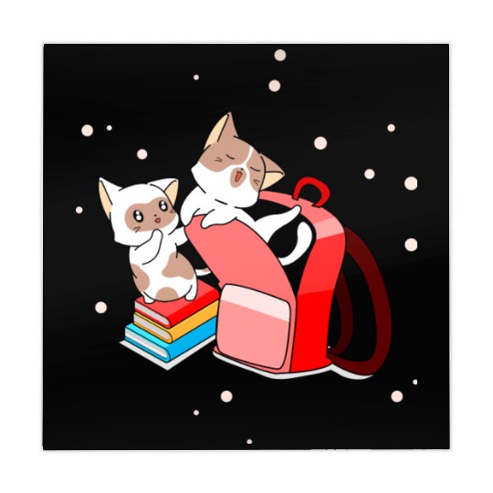 Cute Kittens School Books Bag Back To School Mahjong Mats