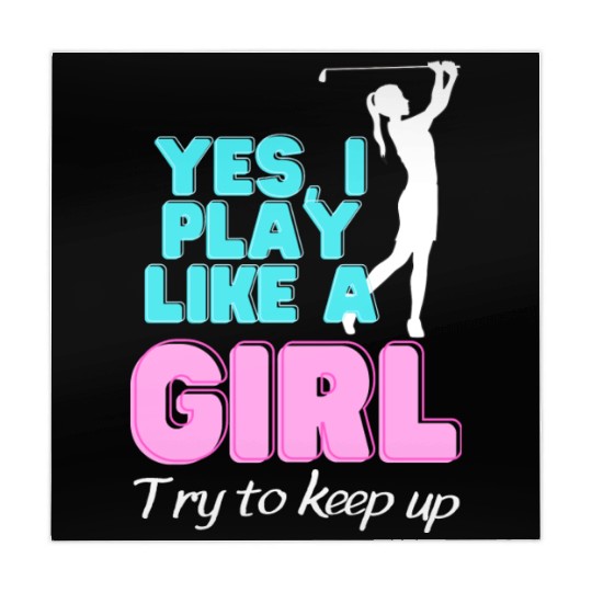 Yes I Play Like A Girl Golf Golfer Women Mahjong Mats