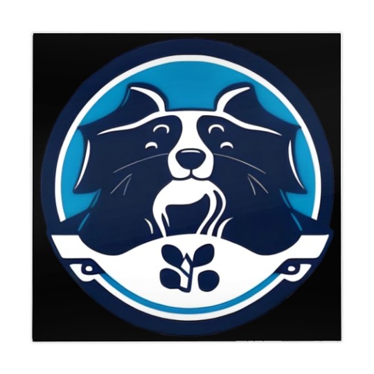 Border Collie Round Portrait Mahjong Mats