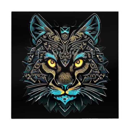 Cat Abstract Ornament Mandala | Cat Design Mahjong Mats
