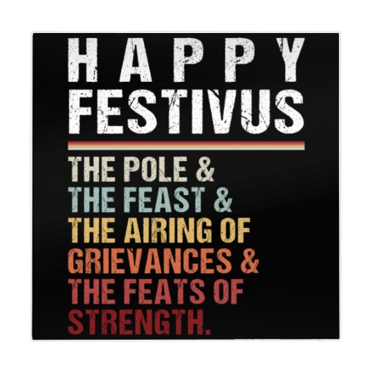 Happy Festivus Christmas Holiday Retro Vintage Mahjong Mats