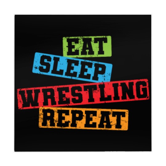 Eat sleep Wrestling Repeat Show Fight Mahjong Mats