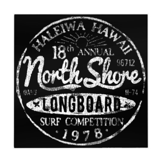 Long Board North Shore Surf Vintage Hawaii Beach Mahjong Mats