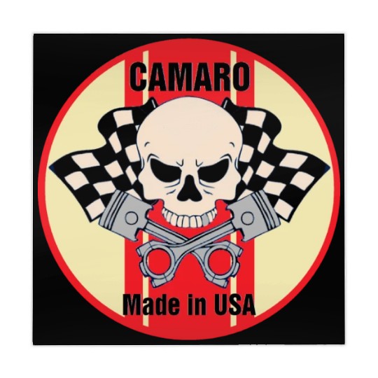 Camaro Made in USA skull & pistons Mahjong Mats