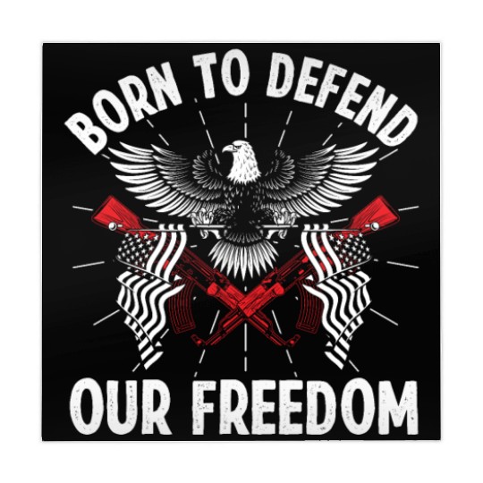 Soldier born to defend freedom military army Mahjong Mats