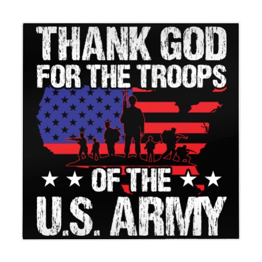 Soldier thank god for troops of us army military Mahjong Mats