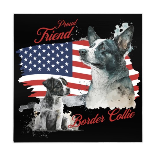 Proud Friend of American Border Collie Dog Mahjong Mats