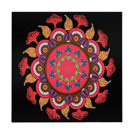 Magic Mushroom Mandala Mahjong Mats