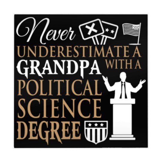 Power Grandpa With Political Science Degree Mahjong Mats