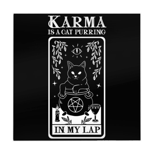 Karma is a Cat Purring in My Lap Witchcraft Tarot Mahjong Mats