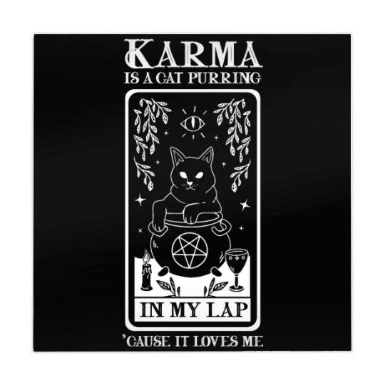 Karma is a Cat Purring in My Lap Witchcraft Tarot Mahjong Mats