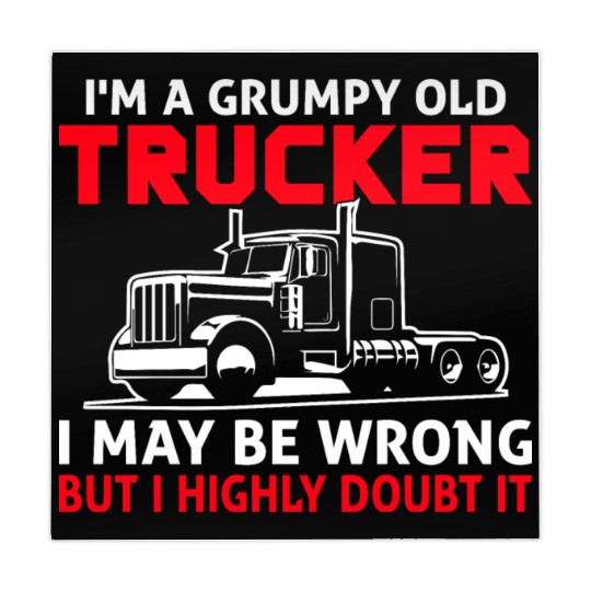 I m a Grumpy Old Trucker I May Mahjong Mats