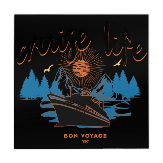 Cruise Life Adventure Mountains Nautical Ship Mahjong Mats