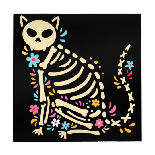 Halloween Cat Skeleton Mahjong Mats