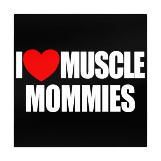 I Love Muscle Mommies Red Heart Muscle Mommies Mahjong Mats