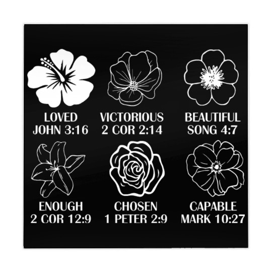 Loved John 3:16 Victorious 2 Cor 2:14 Mahjong Mats