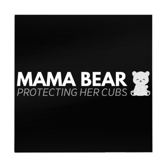 Mama Bear protecting her cubs Mahjong Mats