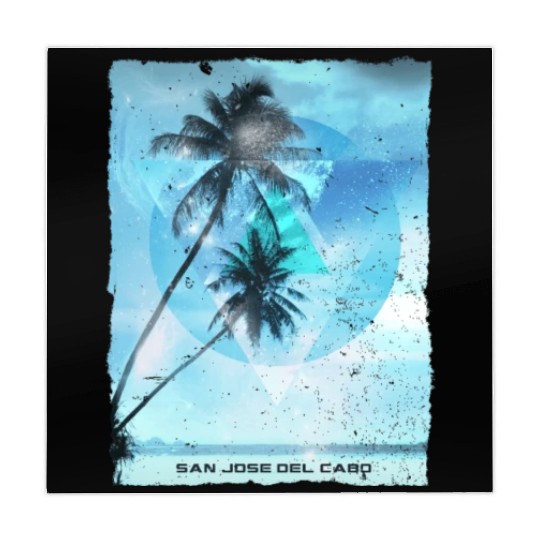 Artistic San Jose Del Cabo Mexico Palm Tree Mahjong Mats