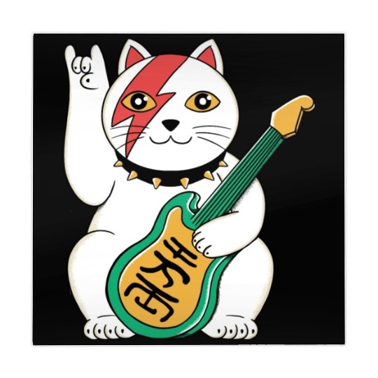 Lucky Cat Guitar Guitarist Mahjong Mats