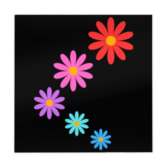 falling multi colored flowers Mahjong Mats