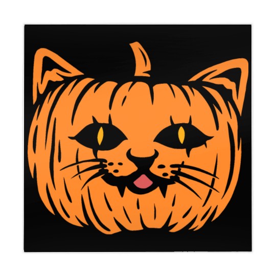 Scary Cat Pumpkin Halloween Mahjong Mats