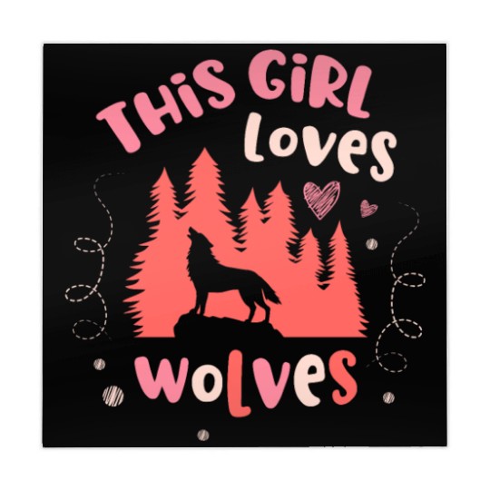 This Girl Loves Wolves Animal Werewolf Wolf Lover Mahjong Mats