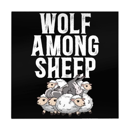 Wolf Among Sheep Wolves Animal Werewolf Wolf Lover Mahjong Mats