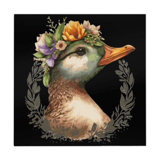Duck Flower Crown Floral Farm Animal Ducks Mahjong Mats