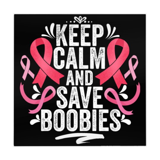 Pink Ribbon Keep Calm And Save Boobies Breast Mahjong Mats