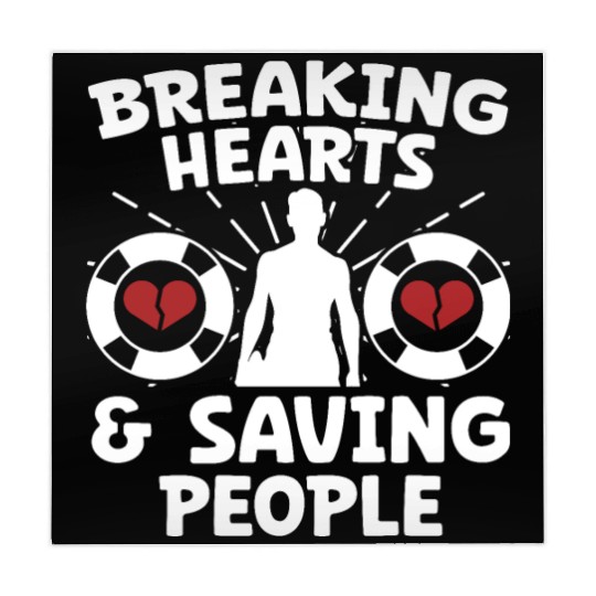 Lifeguard breaking hearts saving people pool guard Mahjong Mats