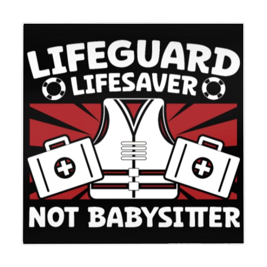 Lifeguard lifesaver not babysitter pool guard Mahjong Mats