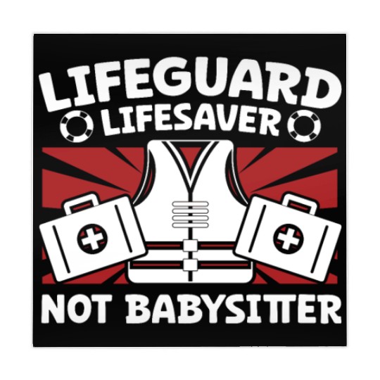Lifeguard lifesaver not babysitter pool guard Mahjong Mats