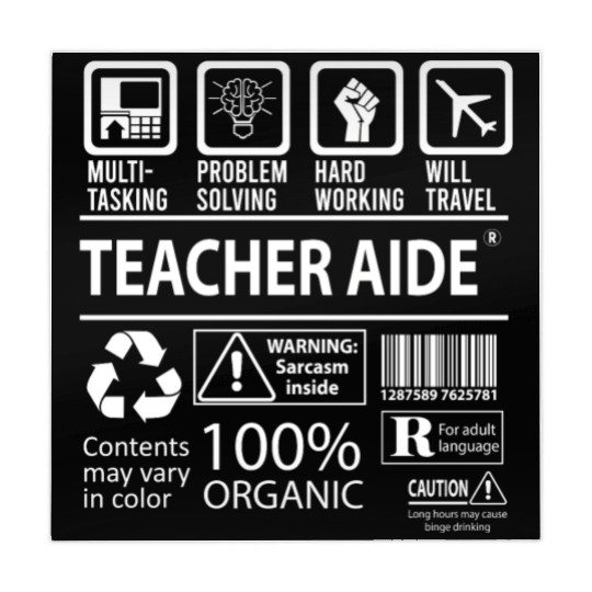 Teacher Aide Mahjong Mats - Multitasking Job Gift Item