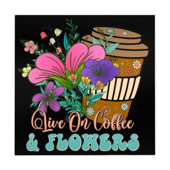 Live On Coffee And Flowers Mahjong Mats