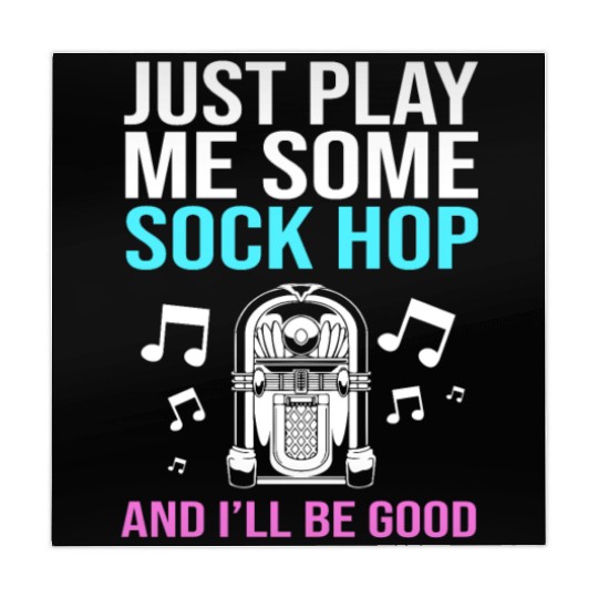 Sock Hop Music Quote 50s Rockabilly Sock Hop Mahjong Mats